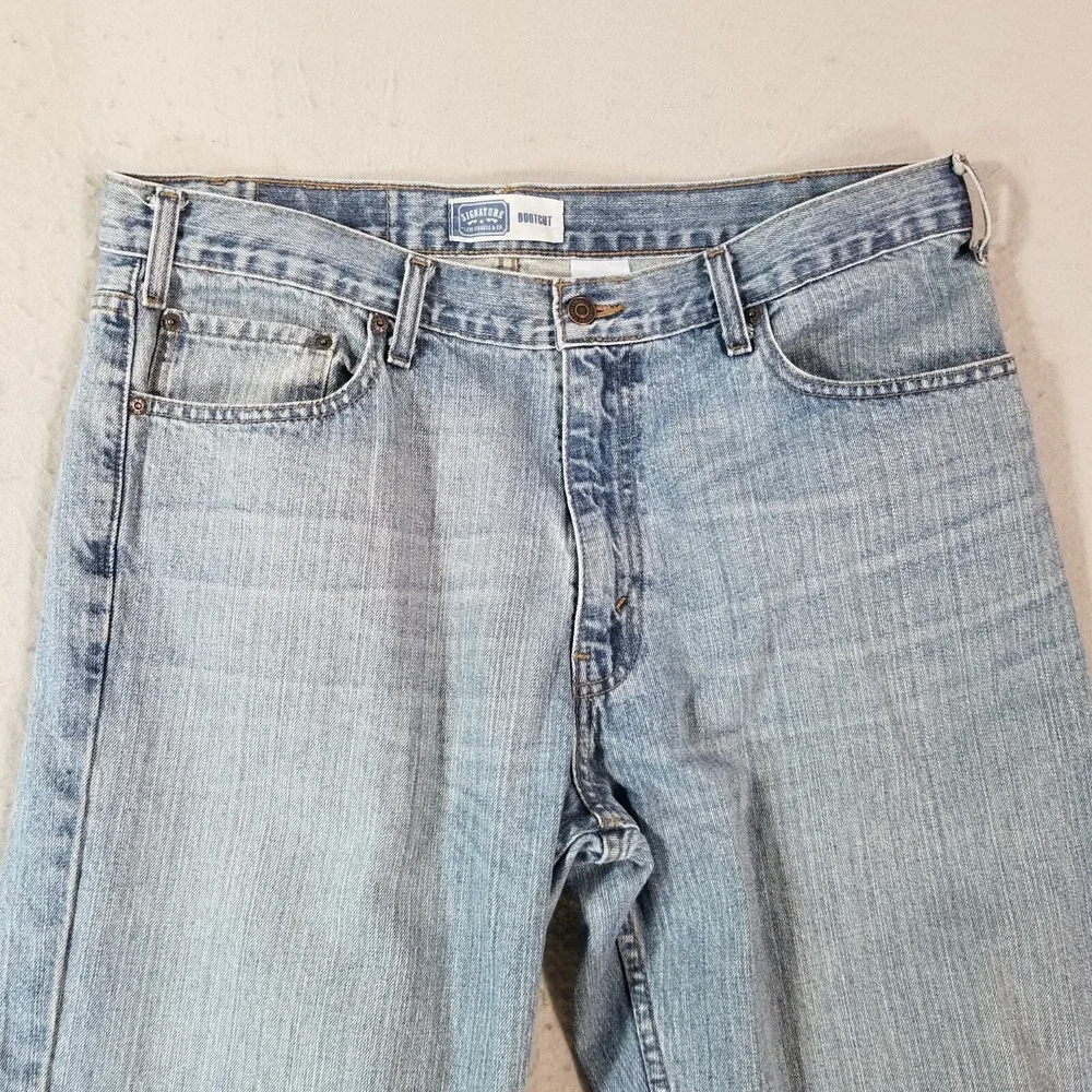 Levi's Signature jeans men's 36x26 relaxed fit boot cut blue‎ denim pants